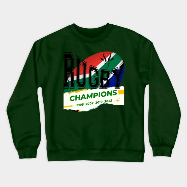 Springbok Rugby Champions Crewneck Sweatshirt by hippyhappy